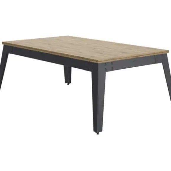 Billard Steel Chene/Gris Avec Plateau