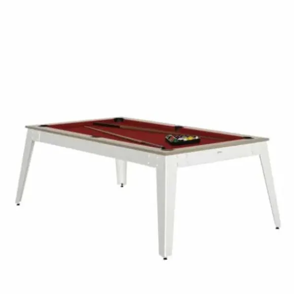 Billard Steel Oslo Blanc Avec Plateau