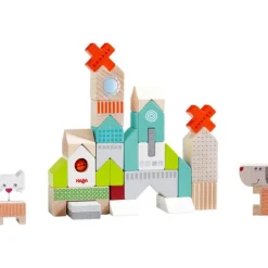 Blocs De Construction En Bois Chien Et Chat