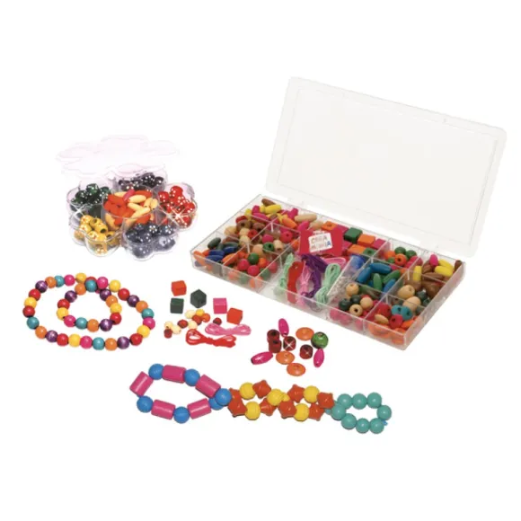 Coffret Bijoux Perles Bois 2 En 1