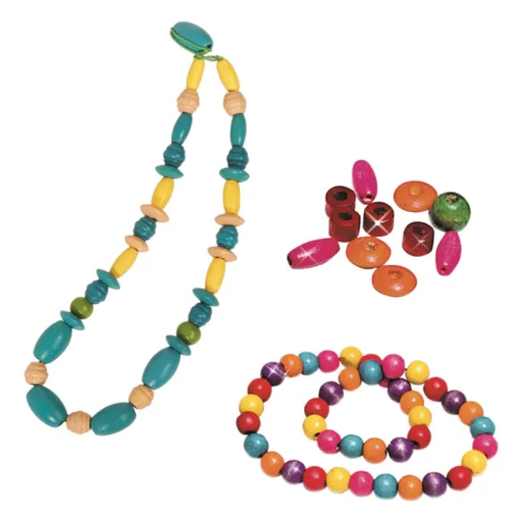 Coffret Bijoux Perles Bois 2 En 1