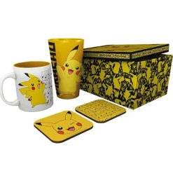 Coffret Pokemon - Mug Avec Verre Et Dessous De Verre