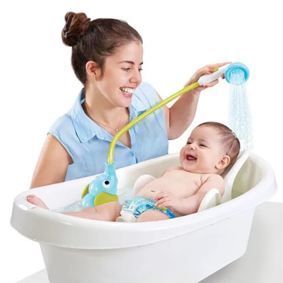 Douche De Bain Elephant Bleue