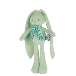 Doudou Lapinoo Pantin Lapin Vert D'Eau 25 Cm