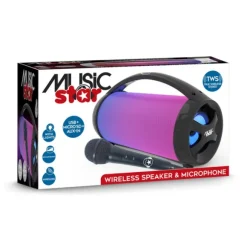 Enceinte Bluetooth Lumineuse Noir 50 Watts Avec Micro