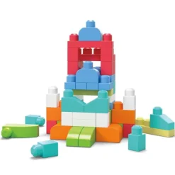 Grand Sac De Construction Mega Bloks 60 Briques - Rose