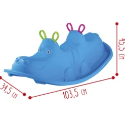 Jouet A Bascule 3 Places - Hippopotame