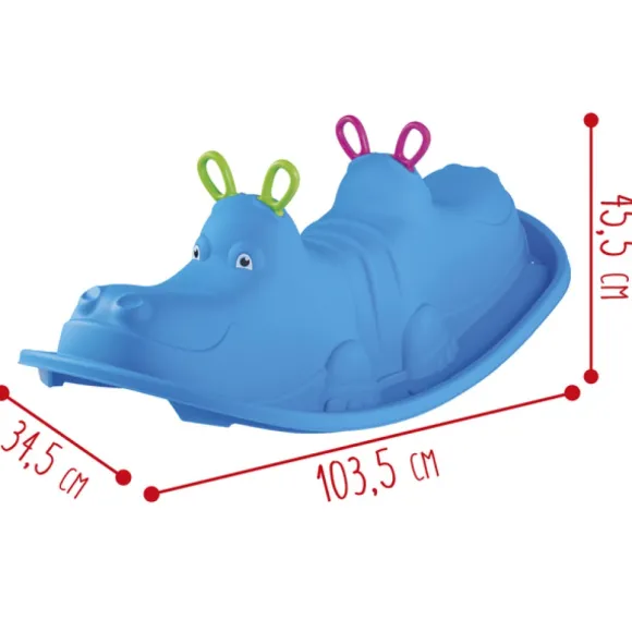 Jouet A Bascule 3 Places - Hippopotame