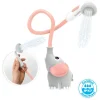 Jouet De Bain Douchette Elephant Rose Et Grise