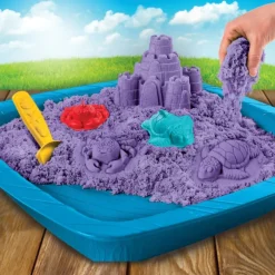 Kinetic Sand - Coffret Chateau Et Son Bac - Sable Magique A Modeler