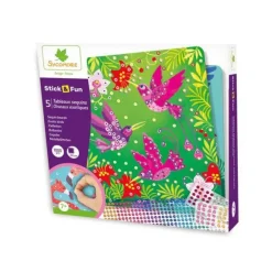Kit Stick'N Fun Sequins Modele "Oiseaux De Paradis"
