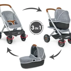 Landau Bebe Confort 3 En 1 Gris