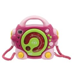 Lecteur Cd 2 Micros Rose