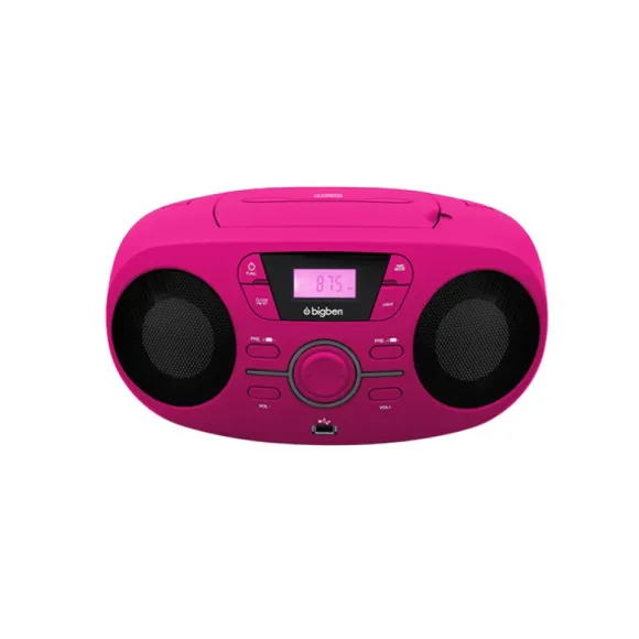 Lecteur Cd/Usb Portable Lumineux Rose