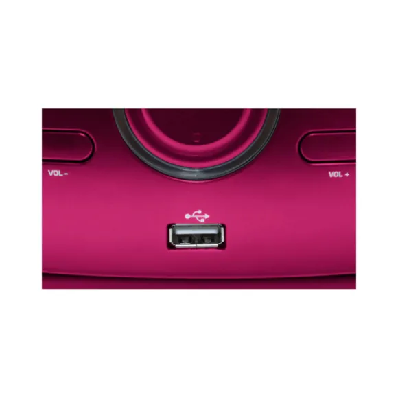 Lecteur Cd/Usb Portable Lumineux Rose