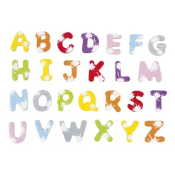 52 Lettres Magnetiques En Bois Splash
