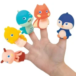 Livre De Bain Avec 5 Marionnettes