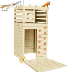Maison En Bois Avec Mur D'Escalade Knight