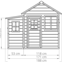 Maison En Bois Loft 550 Verte Avec Bac A Sable Et Toboggan
