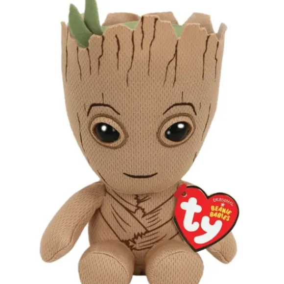 Peluche Beanie Babies Marvel - Groot 15 Cm