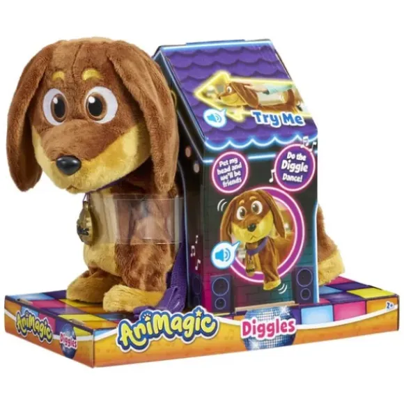 Peluche Interactive Diggles Le Chien - Animagic