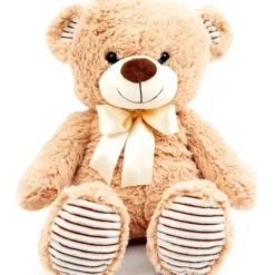 Peluche Ours Assis Avec Noeud 35 Cm