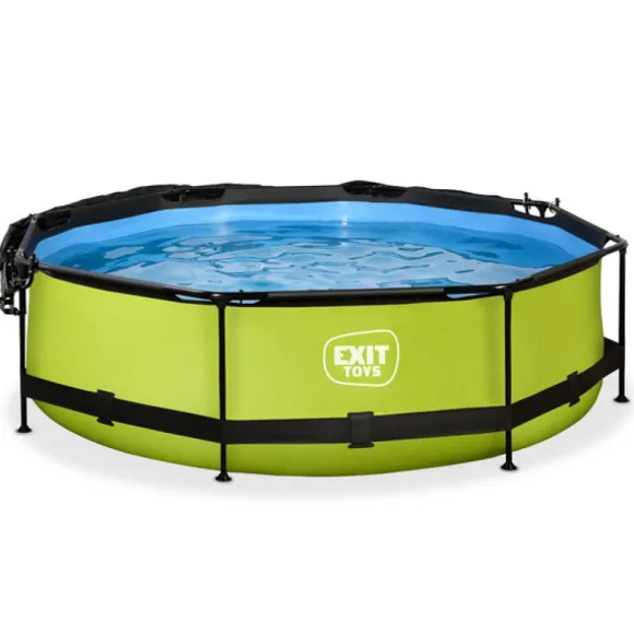 Piscine Lime 300 X 76 Avec Pompe Filtrante Et Voile D'Ombrage