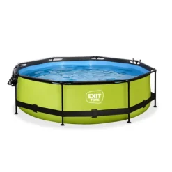 Piscine Lime 300 X 76 Avec Pompe Filtrante Et Dome