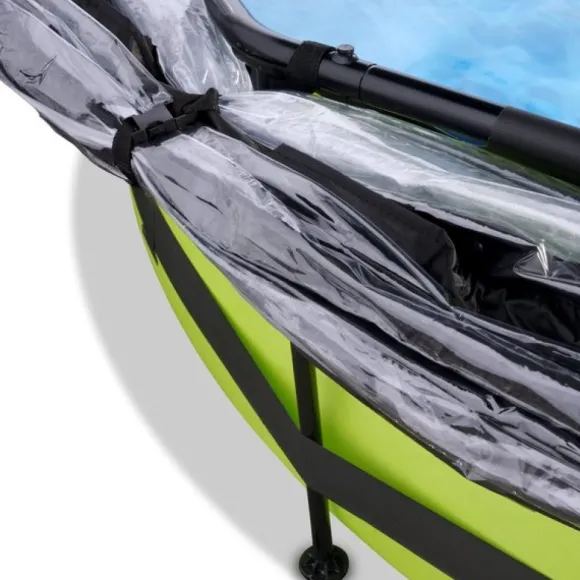 Piscine Lime 300 X 76 Avec Pompe Filtrante Et Dome
