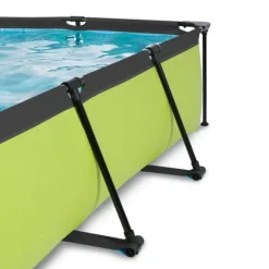 Piscine Rectangulaire Lime 220 X 150 X 65 Avec Pompe Filtrante