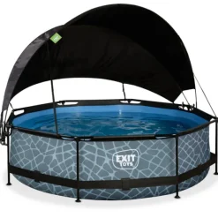 Piscine Stone 300 X 76 Avec Pompe Filtrante Et Voile D'Ombrage
