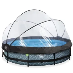 Piscine Stone 360 X 76 Avec Pompe Filtrante Et Dome