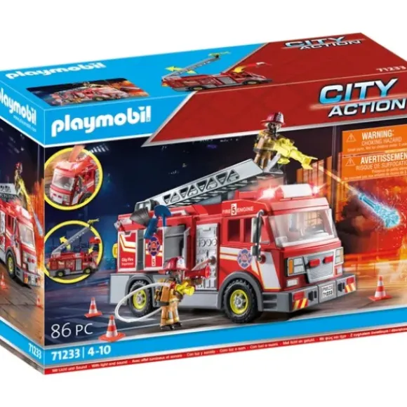 71233 - Playmobil City Action - Camion De Pompiers Avec Grande Echelle