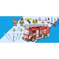 71233 - Playmobil City Action - Camion De Pompiers Avec Grande Echelle