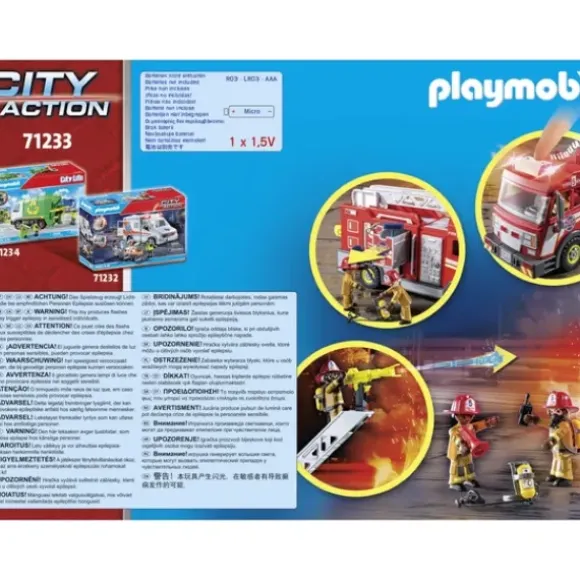 71233 - Playmobil City Action - Camion De Pompiers Avec Grande Echelle