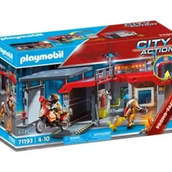 71193 - Playmobil City Action - Caserne De Pompiers Transportable
