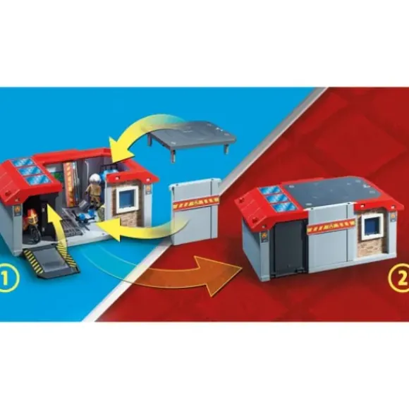 71193 - Playmobil City Action - Caserne De Pompiers Transportable