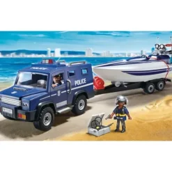 5187 - Playmobil City Action - Fourgon Et Vedette De Police