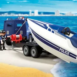 5187 - Playmobil City Action - Fourgon Et Vedette De Police