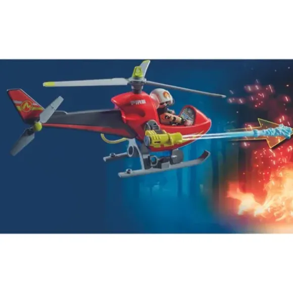 71195 - Playmobil City Action – Helicoptere Bombardier Des Pompiers