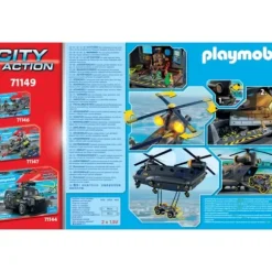 71149 – Playmobil City Action - Helicoptere Des Forces Speciales