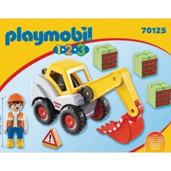 70125 - Playmobil 1.2.3 - Pelleteuse