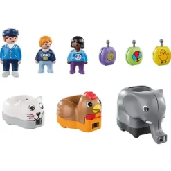 70405 - Playmobil 1.2.3 - Train Des Animaux