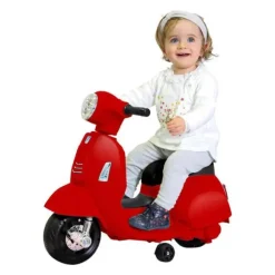 Porteur Electrique Mini Vespa Gts Rouge 6V