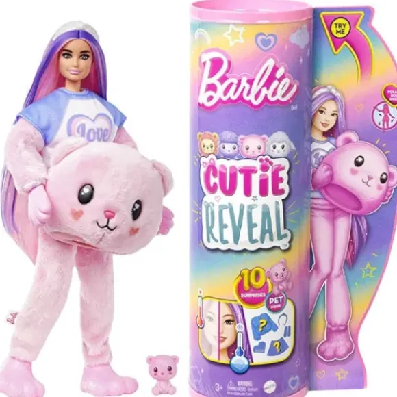 Poupee Barbie Cutie Reveal Ourson Rose