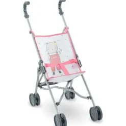 Poussette Canne Rose Pour Poupons De 36 A 42 Cm