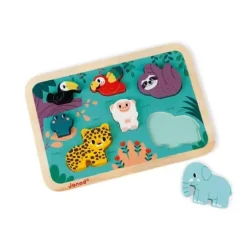 Puzzle Chunky En Bois - La Jungle - Partenariat Wwf®