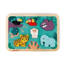 Puzzle Chunky En Bois - La Jungle - Partenariat Wwf®