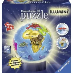 Puzzle 3D Globe Lumineux 72 Pieces