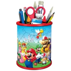Puzzle 3D Pot A Crayons Super Mario